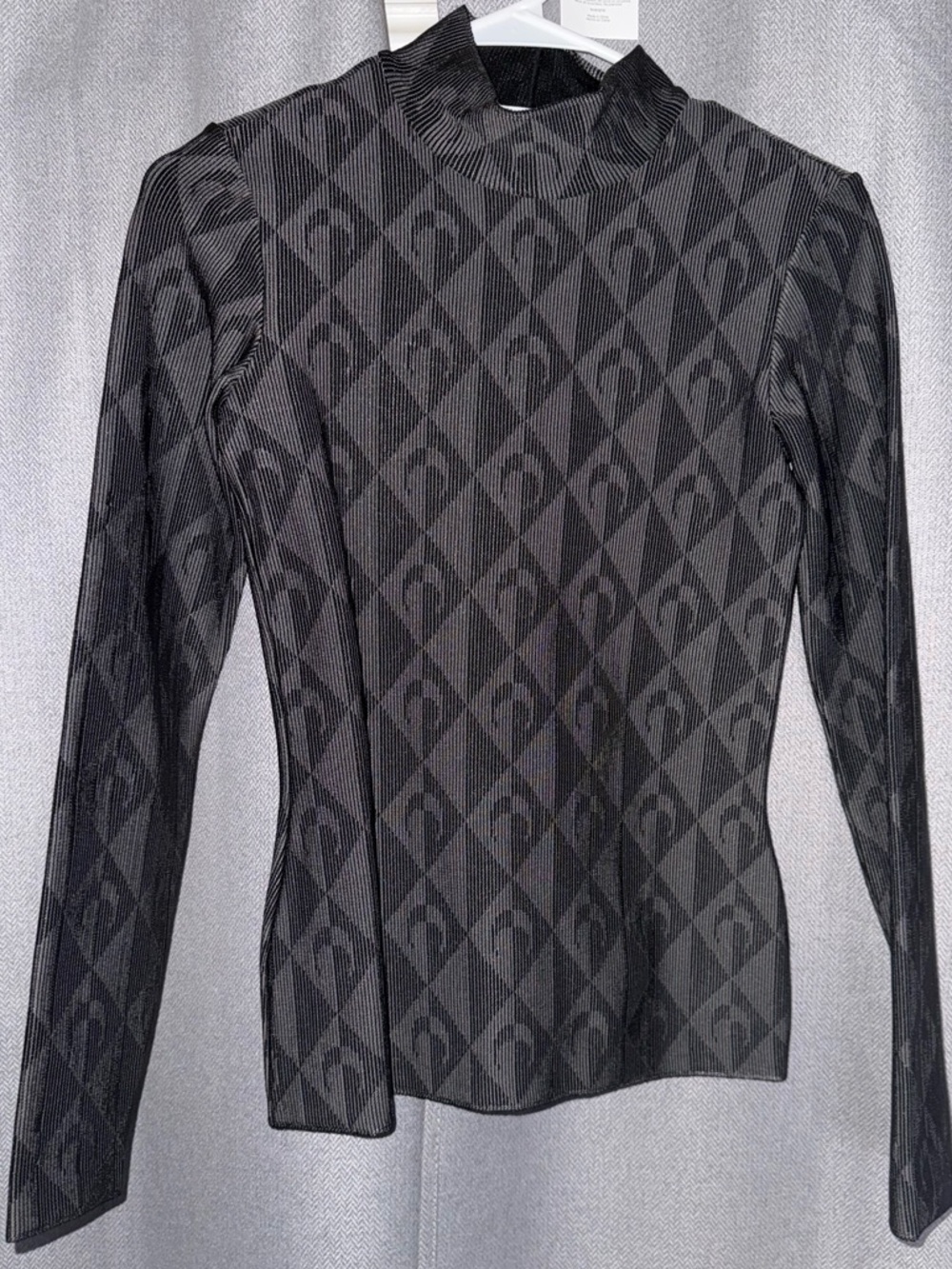 Marine Serre Optical Knit Jacquard Turtleneck